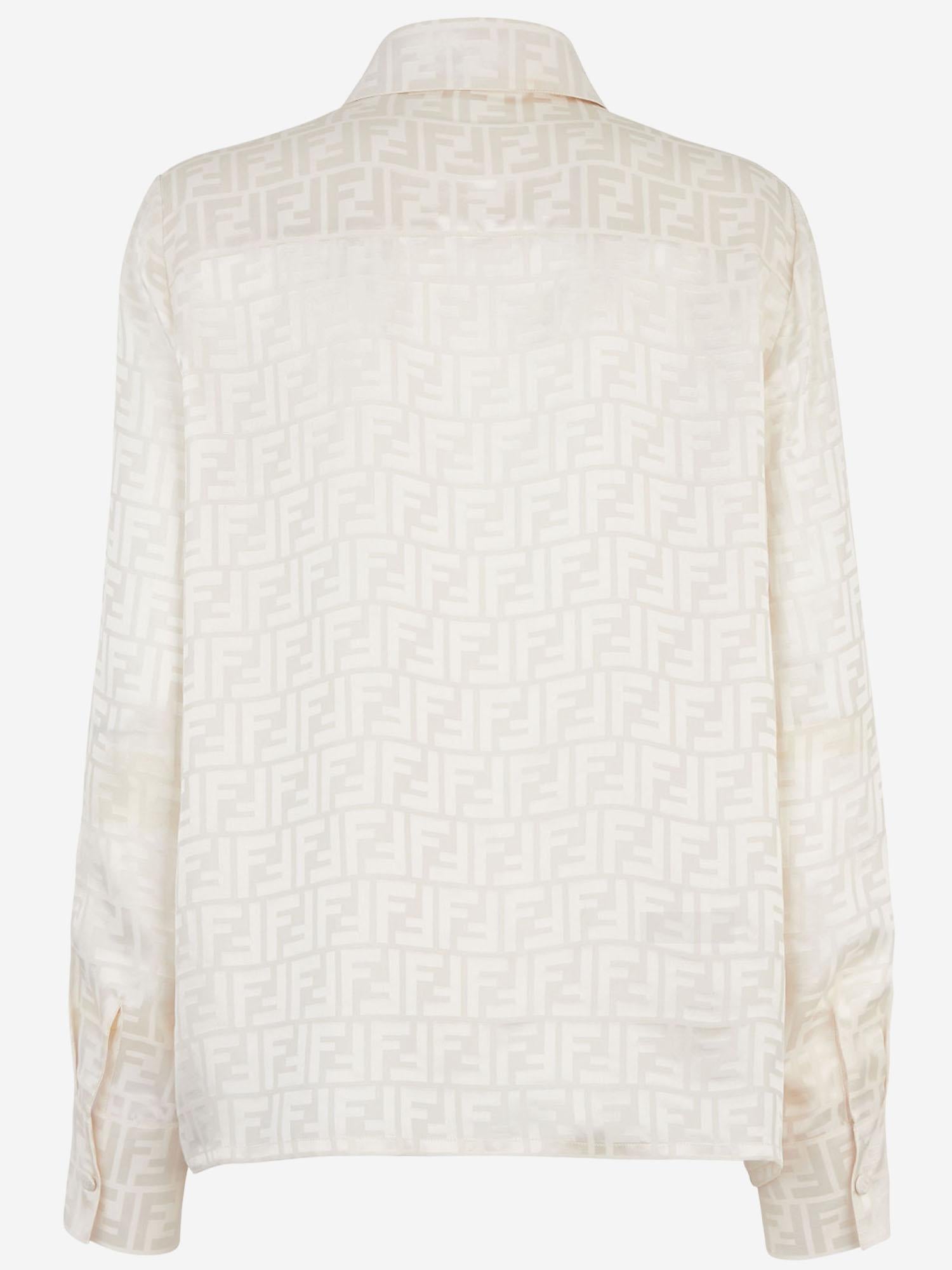 CAMICIA IN SETA CON MOTIVO FF FS8140 AJ0ZF1M2A FENDI 