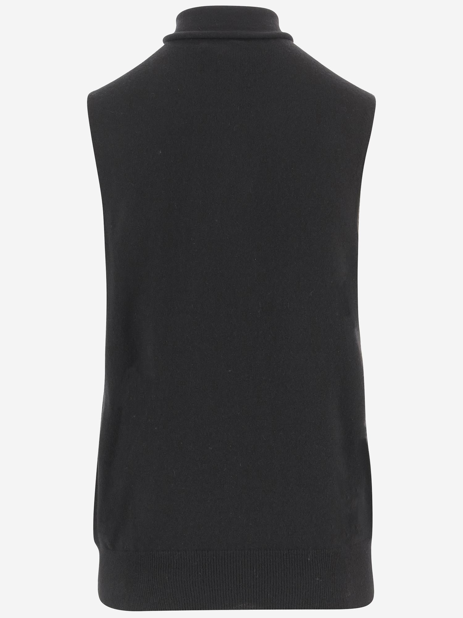 TOP MERITAS IN CASHMERE 10403Y556 BLK THE ROW 