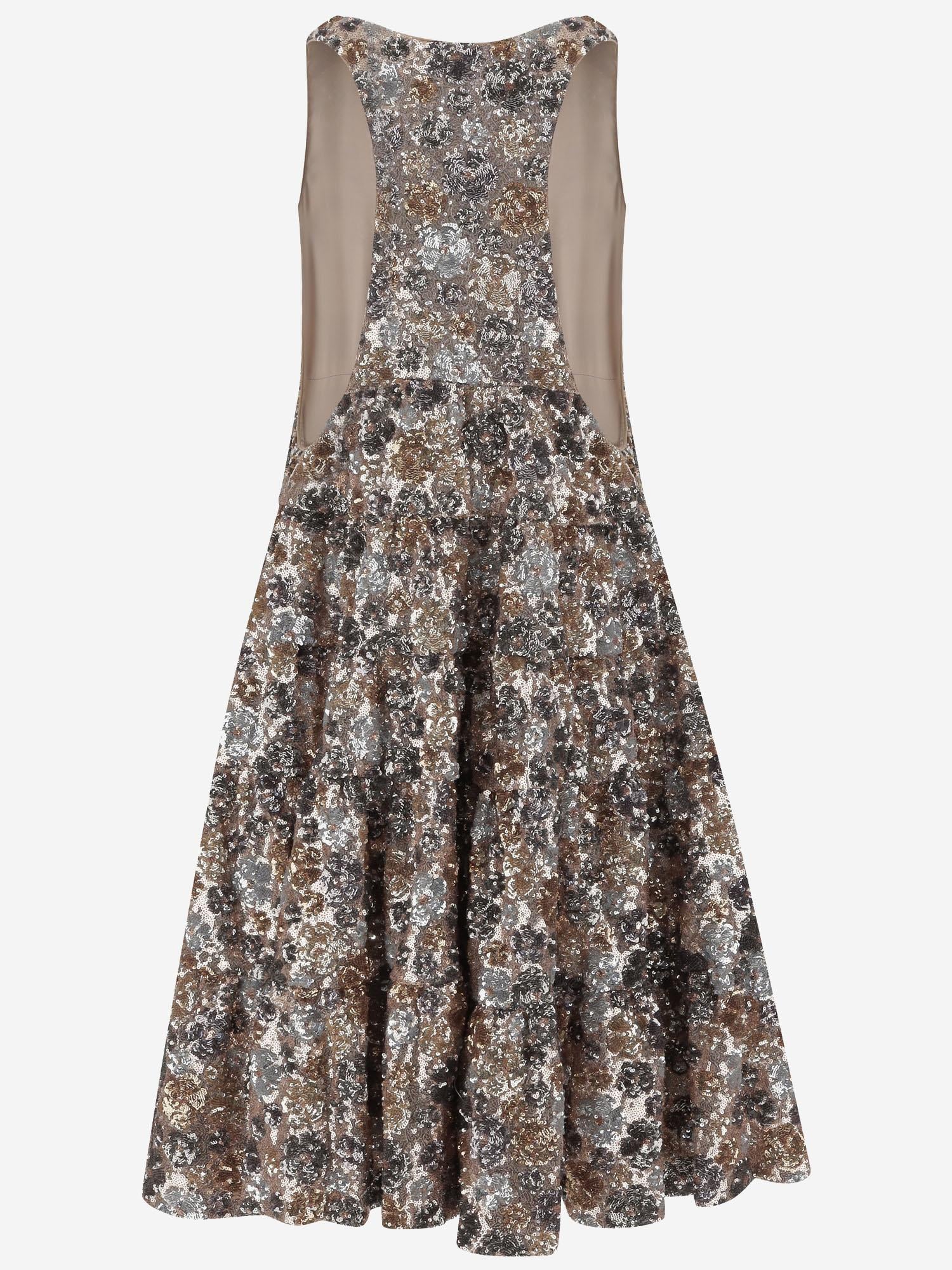 ABITO CON PATTERN FLOREALE DI PAILLETTES H103 5237M915 N 21 