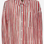 CAMICIA LUNGA IN SETA CON MOTIVO A RIGHE 816059 V50D15011 BOTTEGA VENETA 