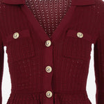 MINI ABITO IN MISTO VISCOSA STRETCH PF25093SBU BURGUNDY SELF PORTRAIT 