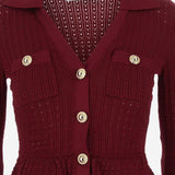 MINI ABITO IN MISTO VISCOSA STRETCH PF25093SBU BURGUNDY SELF PORTRAIT 