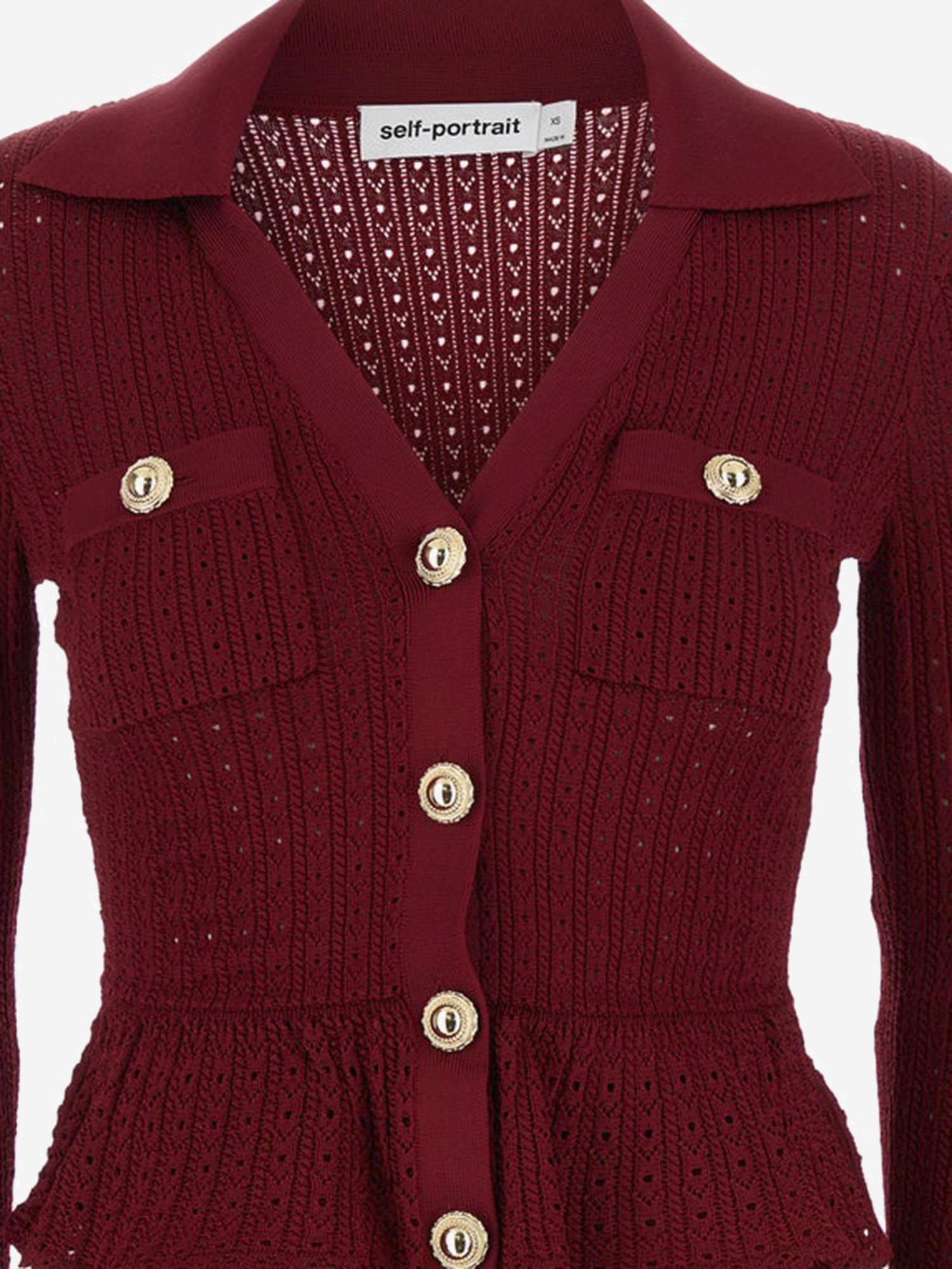 MINI ABITO IN MISTO VISCOSA STRETCH PF25093SBU BURGUNDY SELF PORTRAIT 