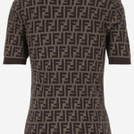 T-SHIRT IN MISTO COTONE CON MOTIVO FF FZXC72 ASJTF0GGE FENDI 