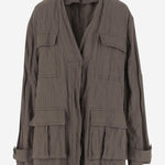 GIACCA EFFETTO INCRESPATO IN COTONE 13G998 CONCRETE SALVATORE FERRAGAMO 