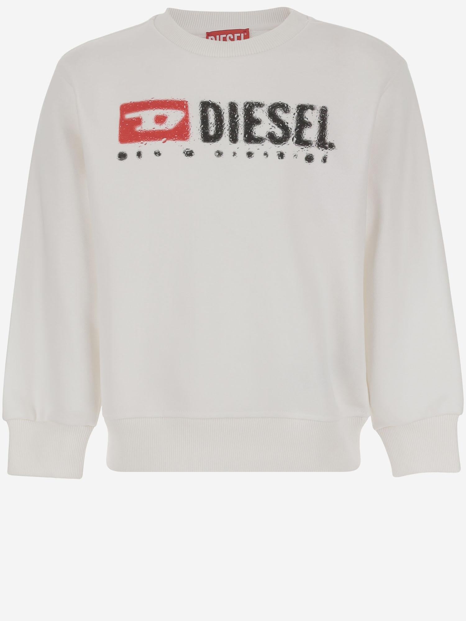 FELPA IN MISTO COTONE CON LOGO J02483 KYAZ3K100 DIESEL KIDS 