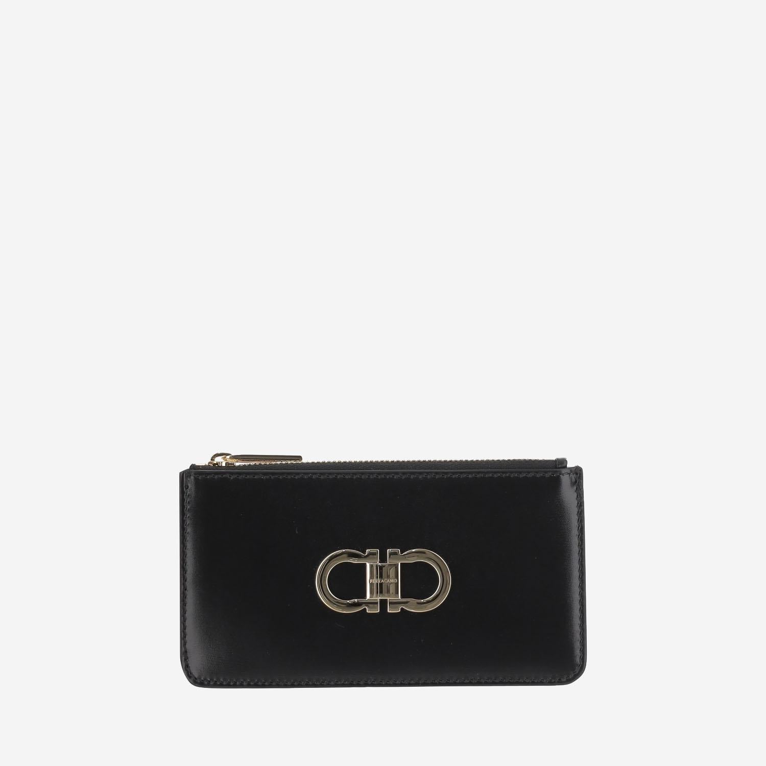 Portacarte Gancini 220629 001NEROFLAMERED SALVATORE FERRAGAMO 