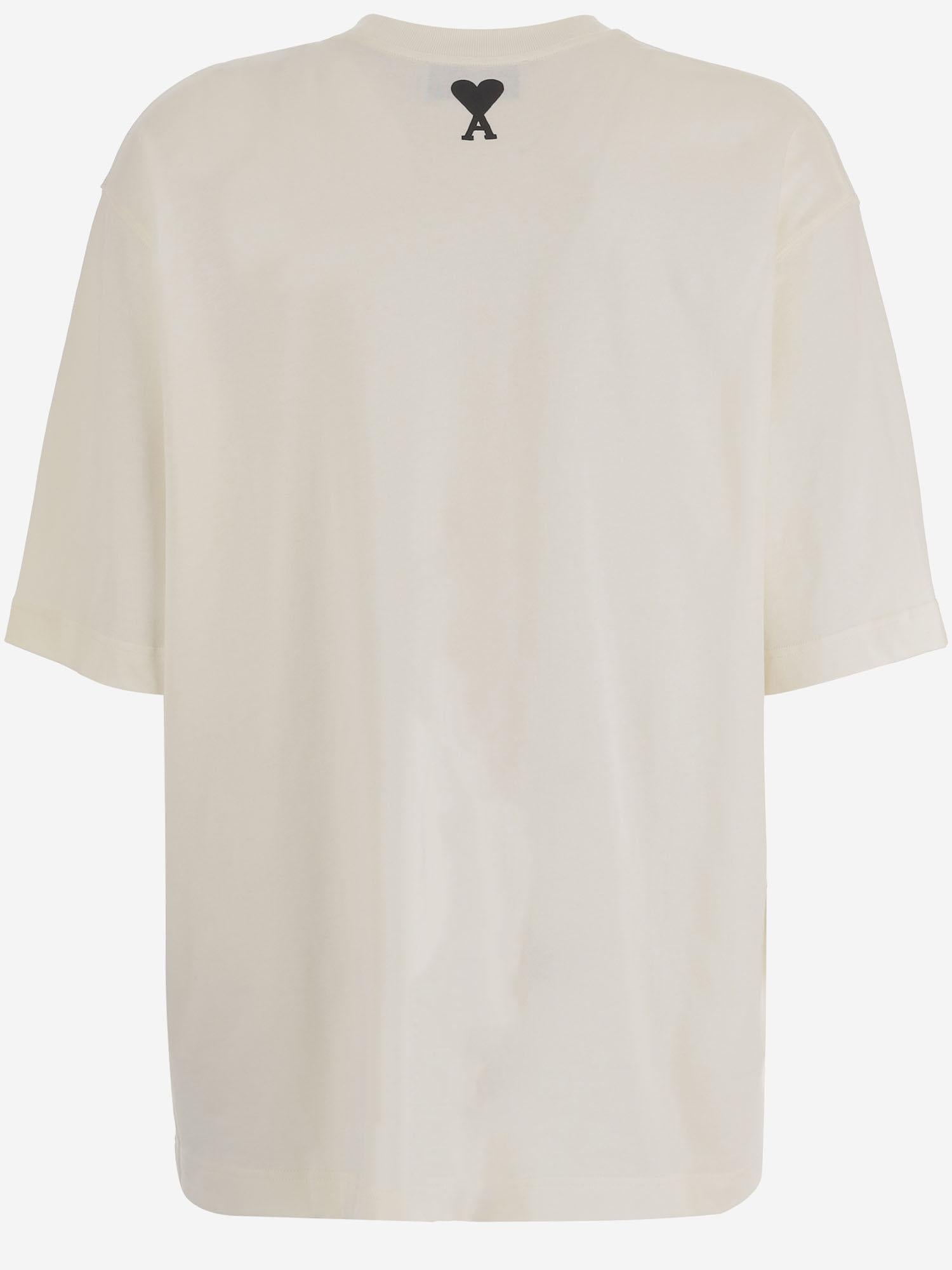 T-SHIRT IN COTONE CON LOGO UTS381726 136 AMI 