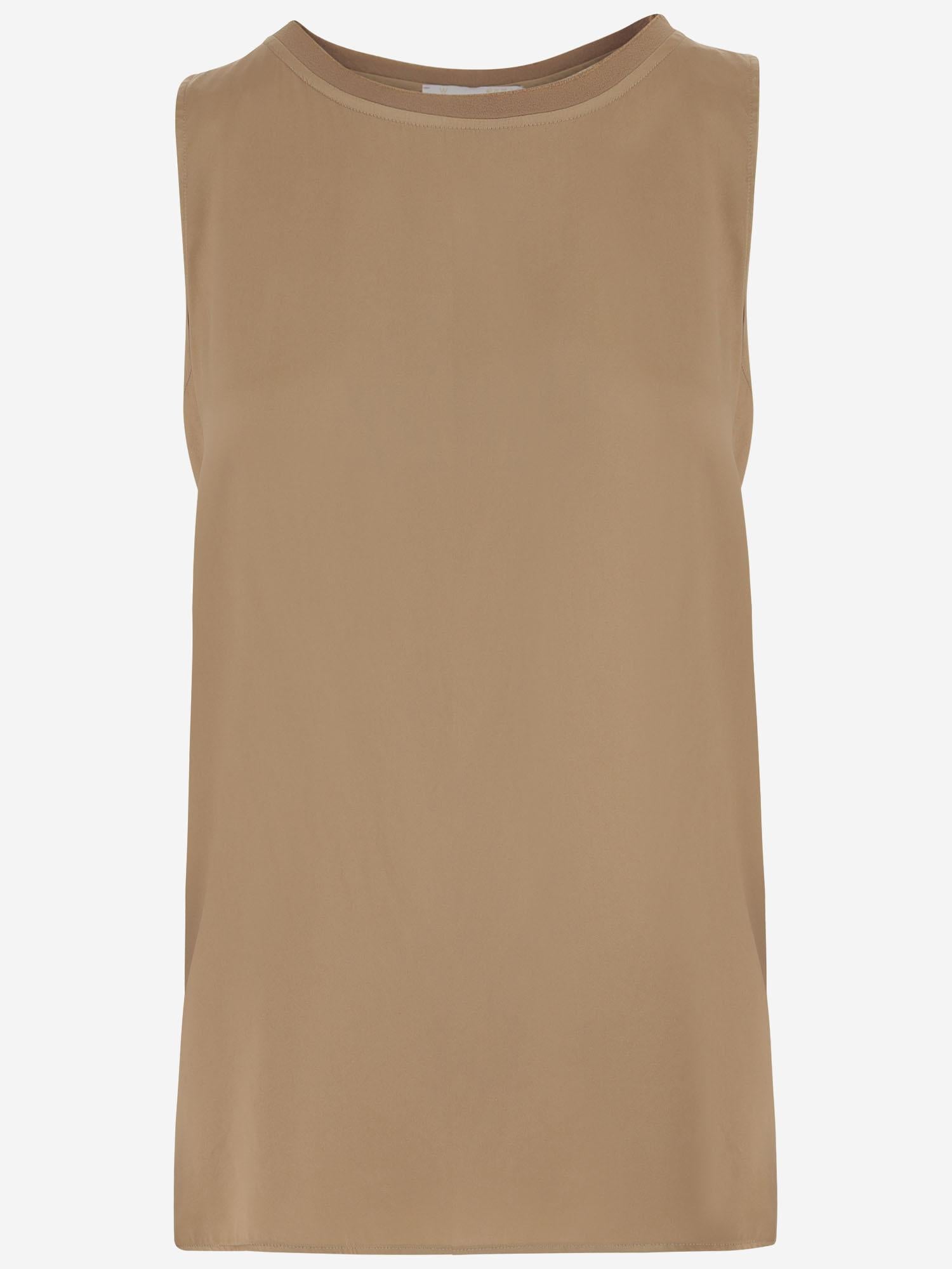 TOP SENZA MANICHE IN COTONE STRETCH POPPYC TE075C322 Q-WINS 