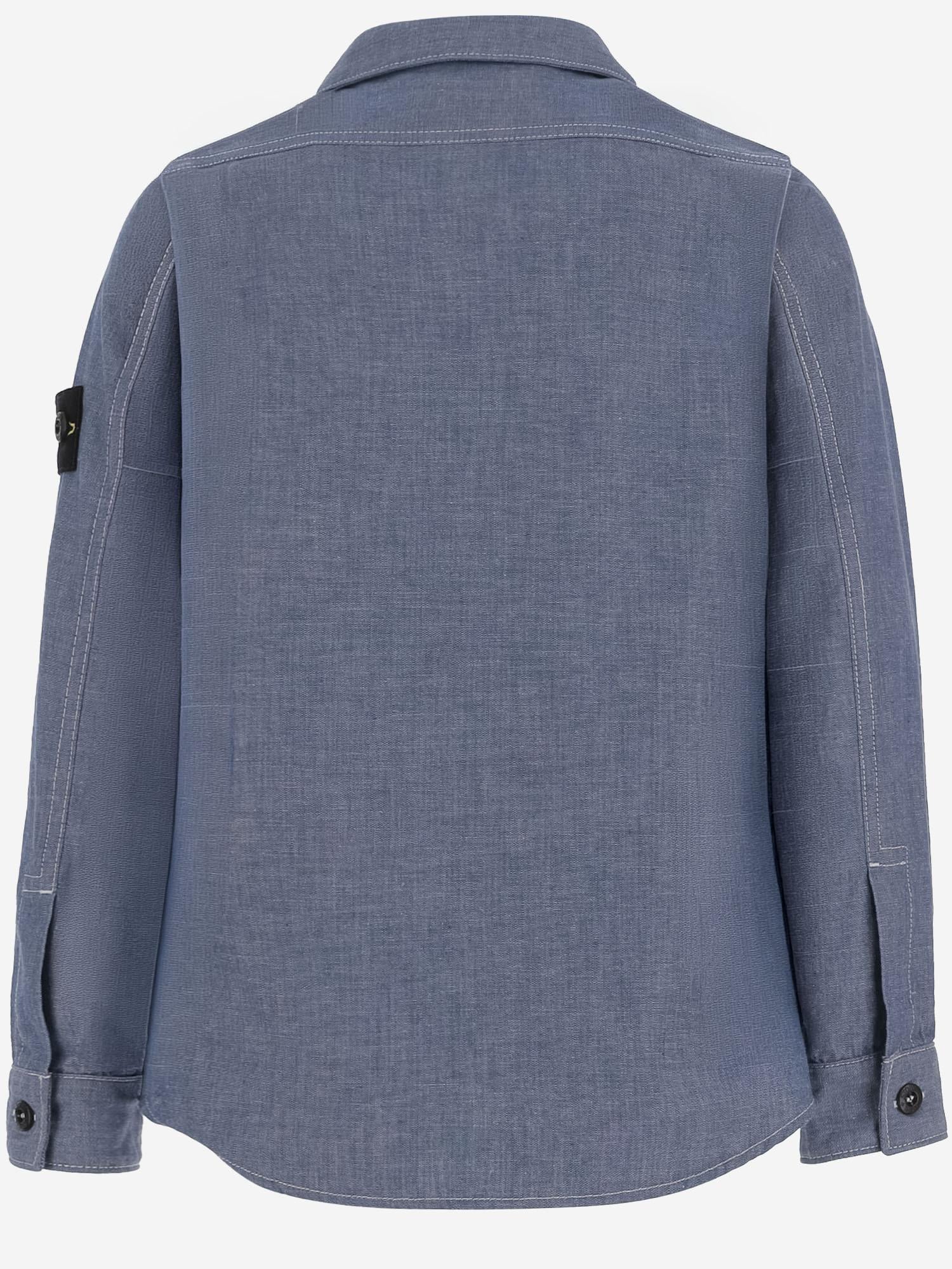CAMICIA IN DENIM DI COTONE 1100002 S0310V0040 STONE ISLAND KIDS 