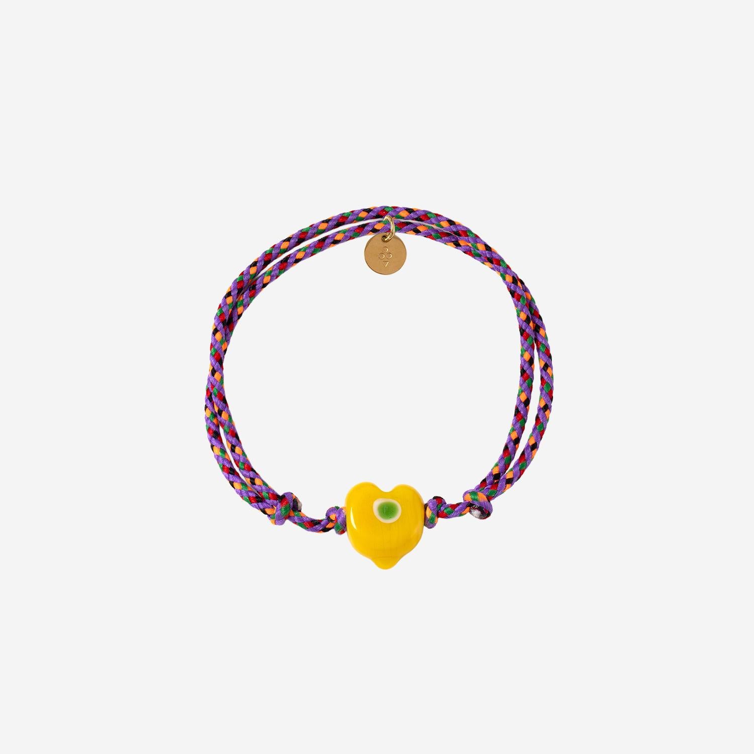 Bracciale Guardian con perla in vetro GUARDIANHEARTGLASS YELLOW SORBET ISLAND 