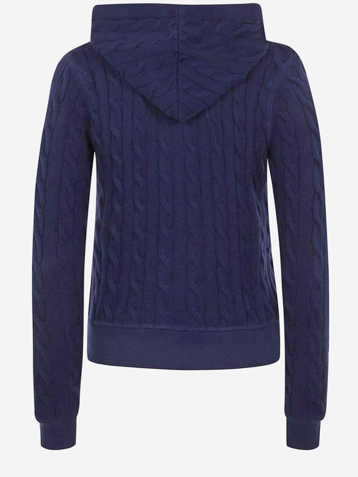 FELPA IN COTONE CON LAVORAZIONE A TRECCE 211959124 001 POLO RALPH LAUREN 