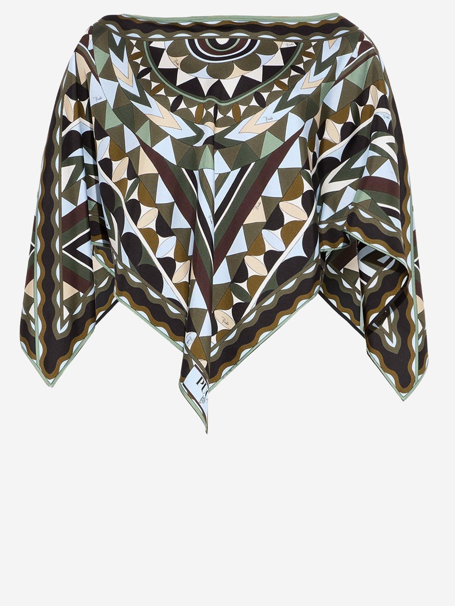 TOP CAFTANO IN STAMPA MANUBA 6HRM966H894 P63 EMILIO PUCCI 