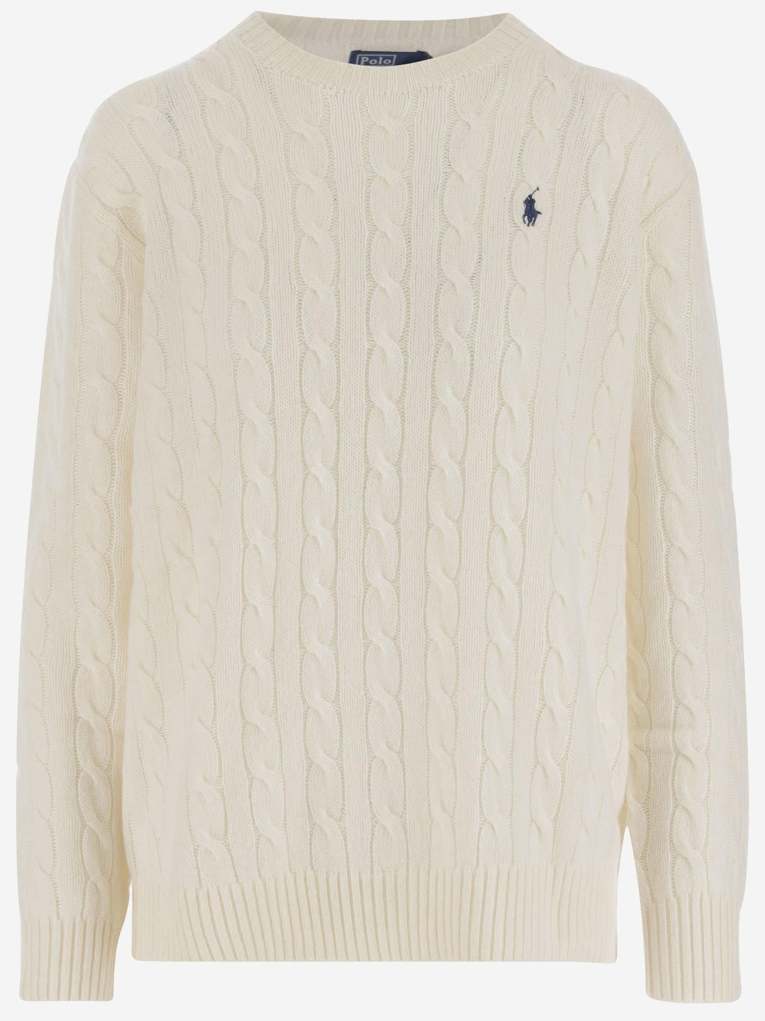 Maglione in lana e cashmere con logo 211972115 004 POLO RALPH LAUREN 
