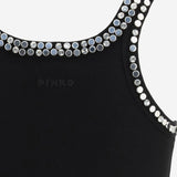 Top a costine con ricami gioiello 104109 A35YZ99 PINKO 