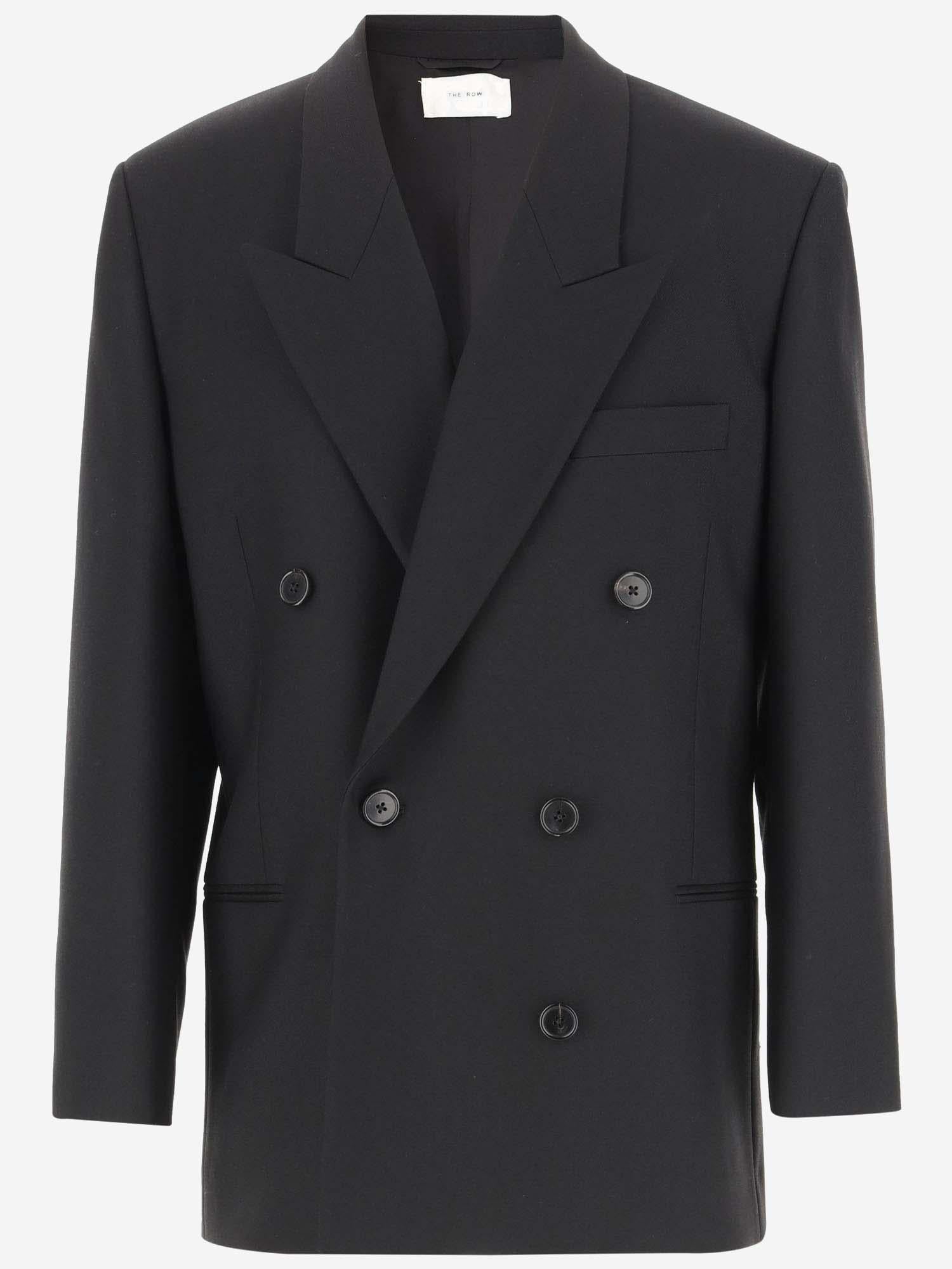 Giacca doppiopetto Timoty in lana 8162W2859 BLK THE ROW 
