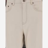 JEANS IN DENIM DI COTONE CON LOGO 8118523 CERAMICWHITE BURBERRY 