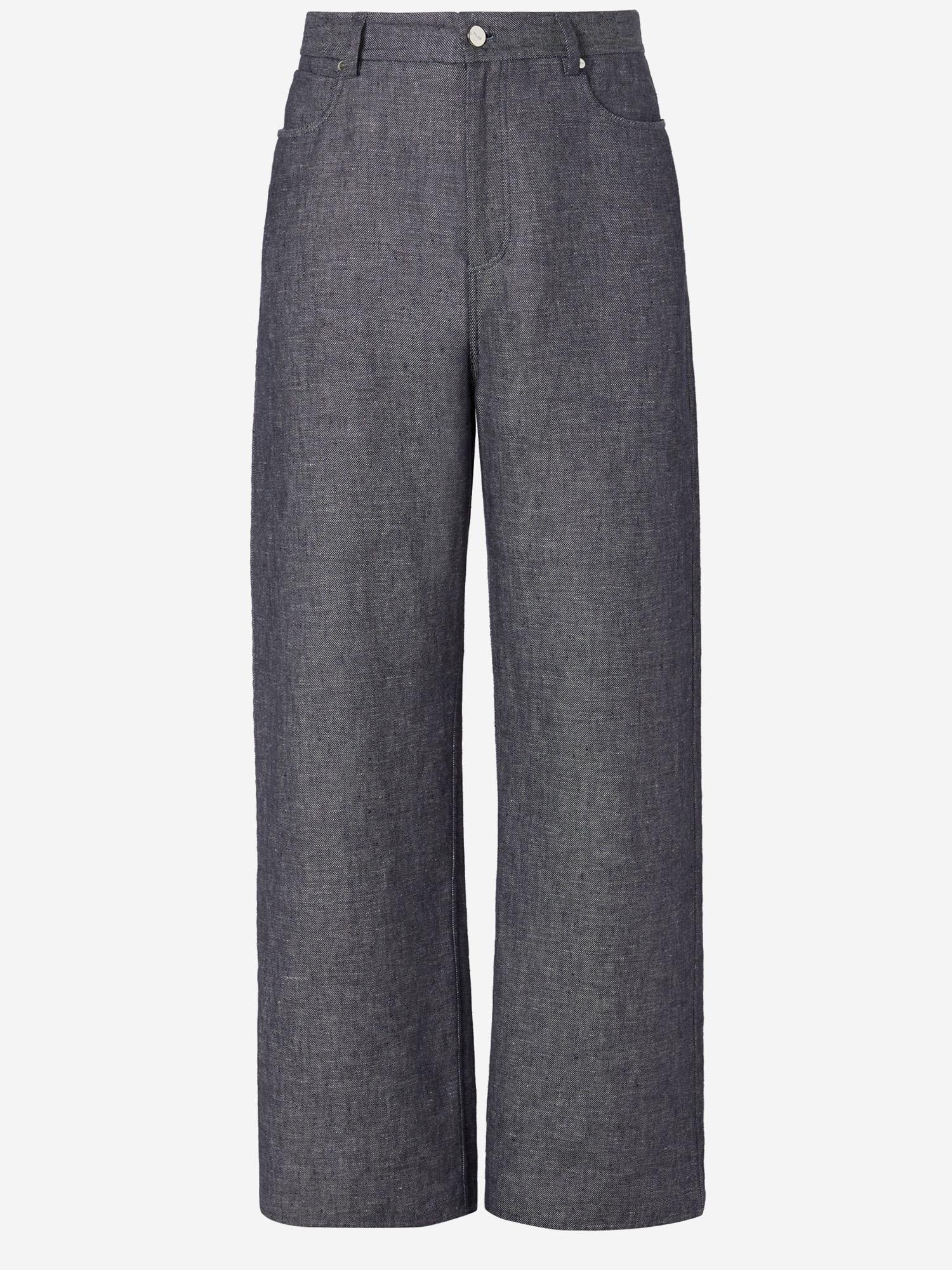 JEANS IN MISTO COTONE E LINO FLP345 AYUCF0QG0 FENDI 