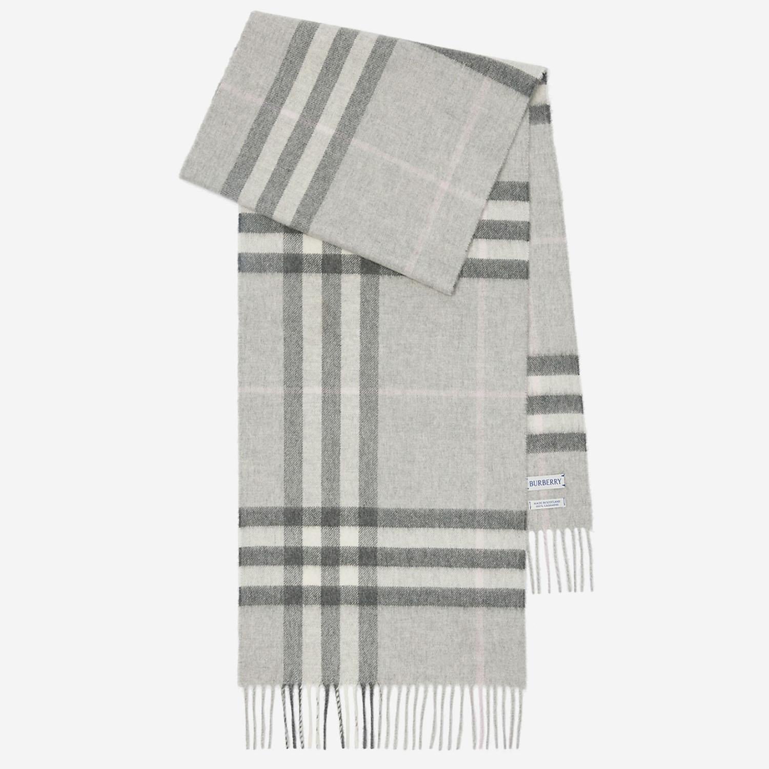 SCIARPA IN CASHMERE CON MOTIVO CHECK 8112637 MITTENGREY BURBERRY 