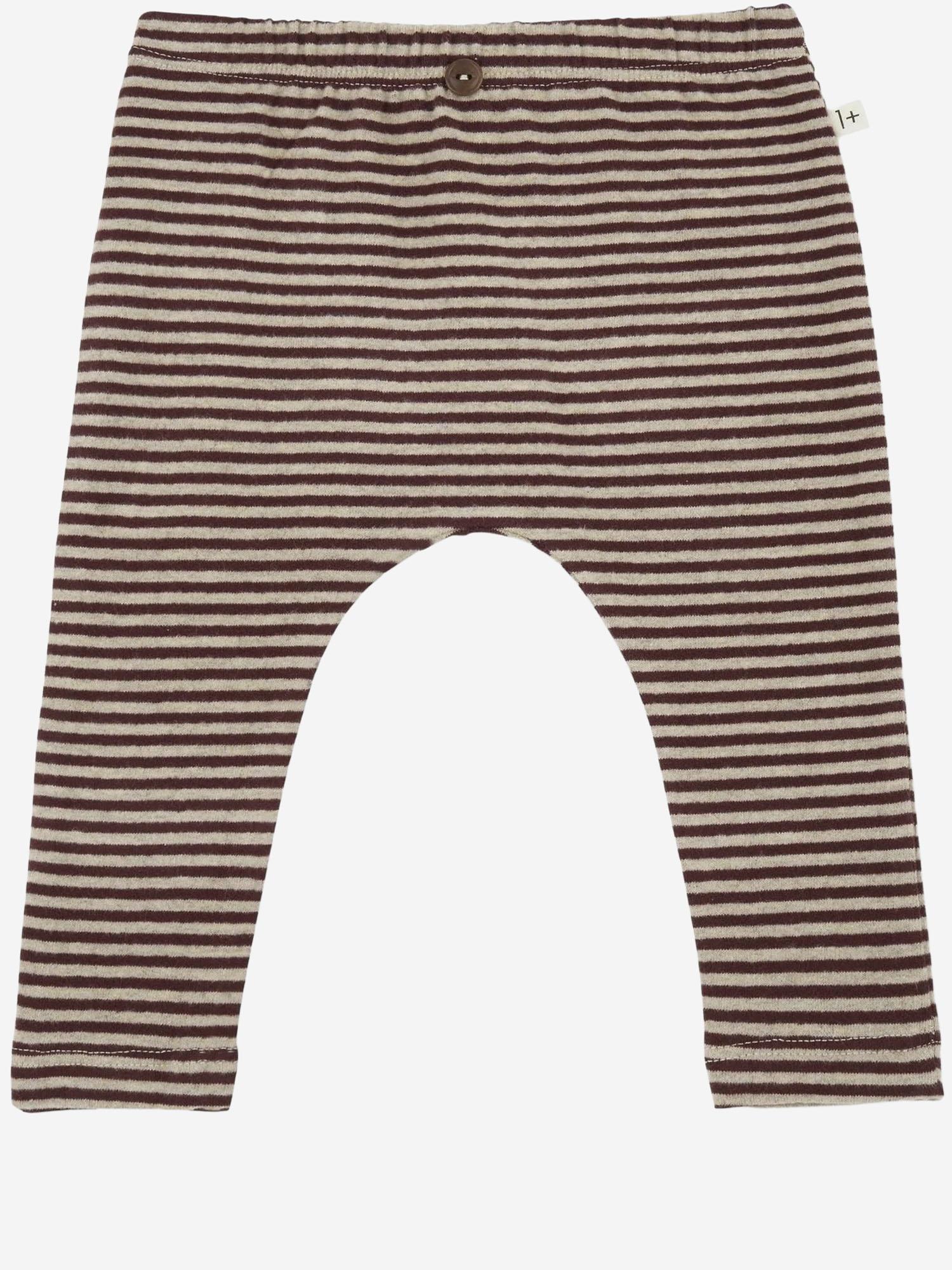 PANTALONI A RIGHE IN MISTO COTONE STRETCH 25W120 MELANZANA 1+ IN THE FAMILY KIDS 