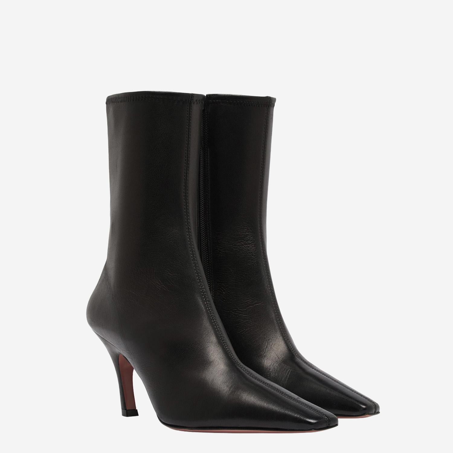 STIVALETTI JAMIE STRETCH BOOTIE 80 JAMIESTRETCHBOOTIE BLACK AMINA MUADDI 