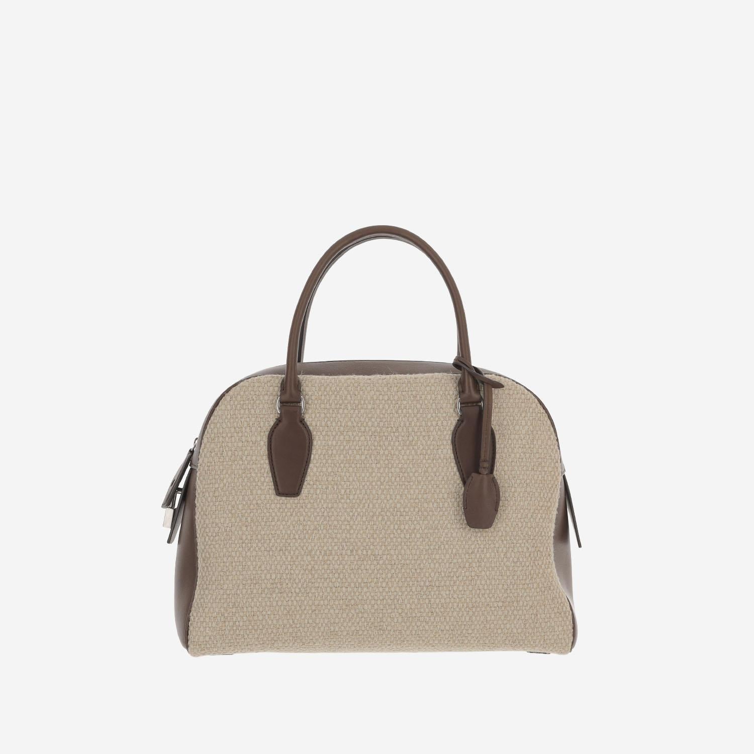 BORSA INDIA 12 IN CANVAS E PELLE W2058W14L72 SHDPS THE ROW 