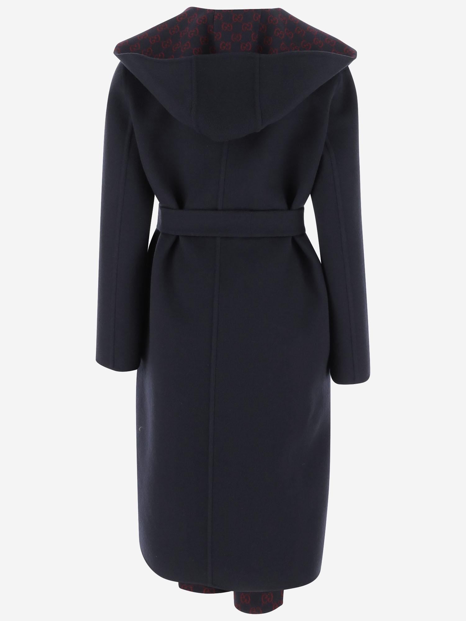 CAPPOTTO REVERSIBILE IN MISTO LANA E SETA GG 793634 ZAQW04692 GUCCI 