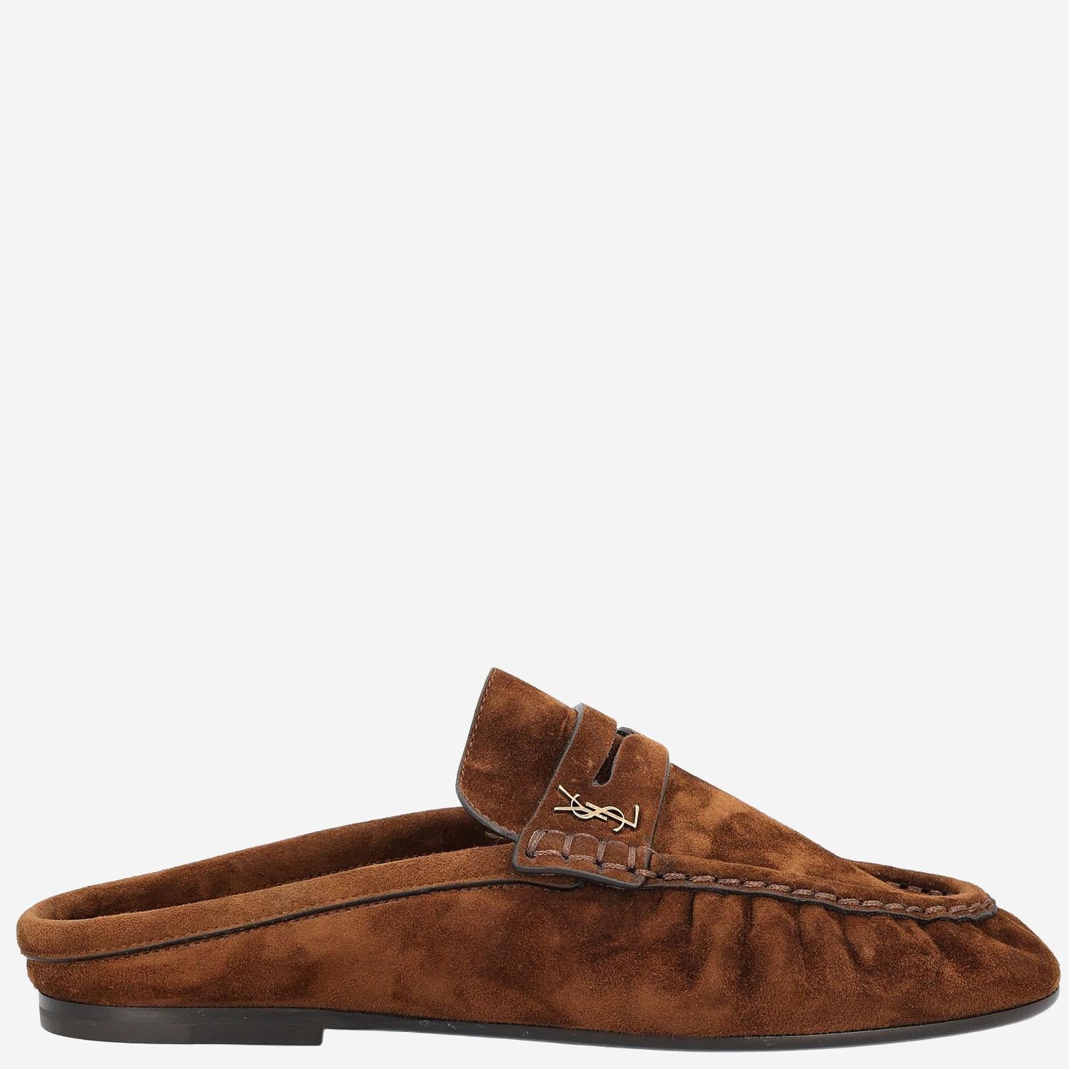 MULES LE LOAFER IN SUEDE 852392 27DTT2319 SAINT LAURENT 