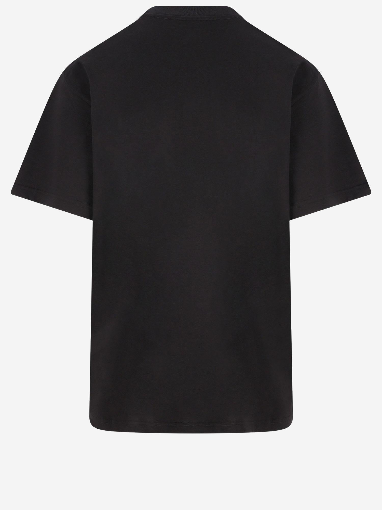 T-SHIRT IN COTONE E SETA CON LOGO 864626 XJHUF1152 GUCCI 