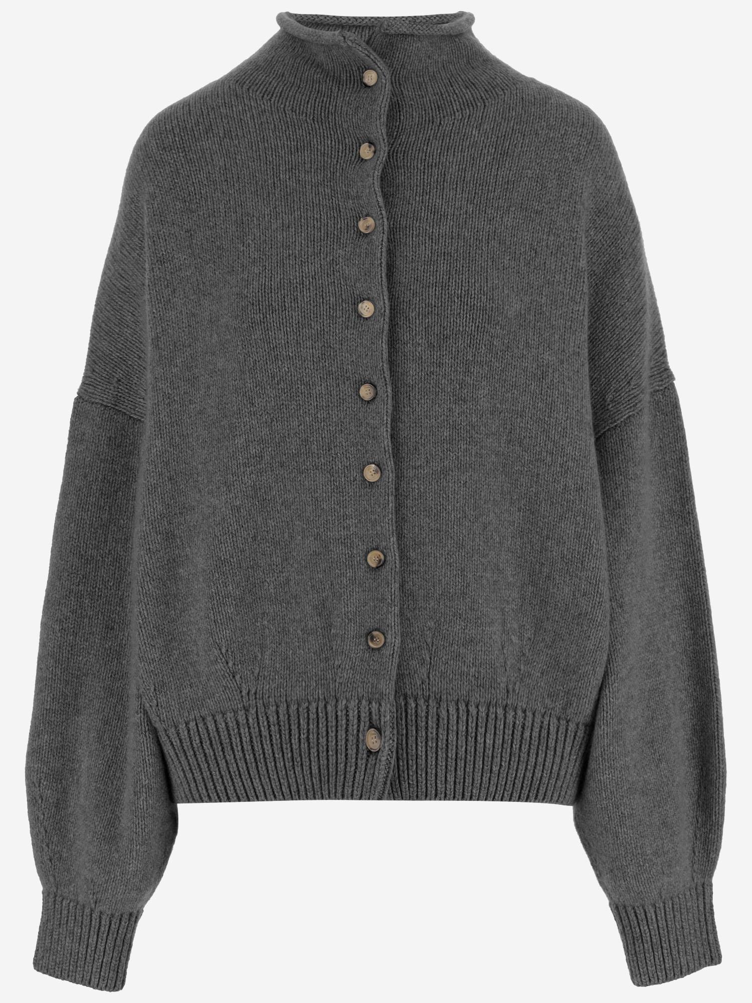 CARDIGAN IN CASHMERE CON COLLO ALTO 18046645 271 KHAITE 