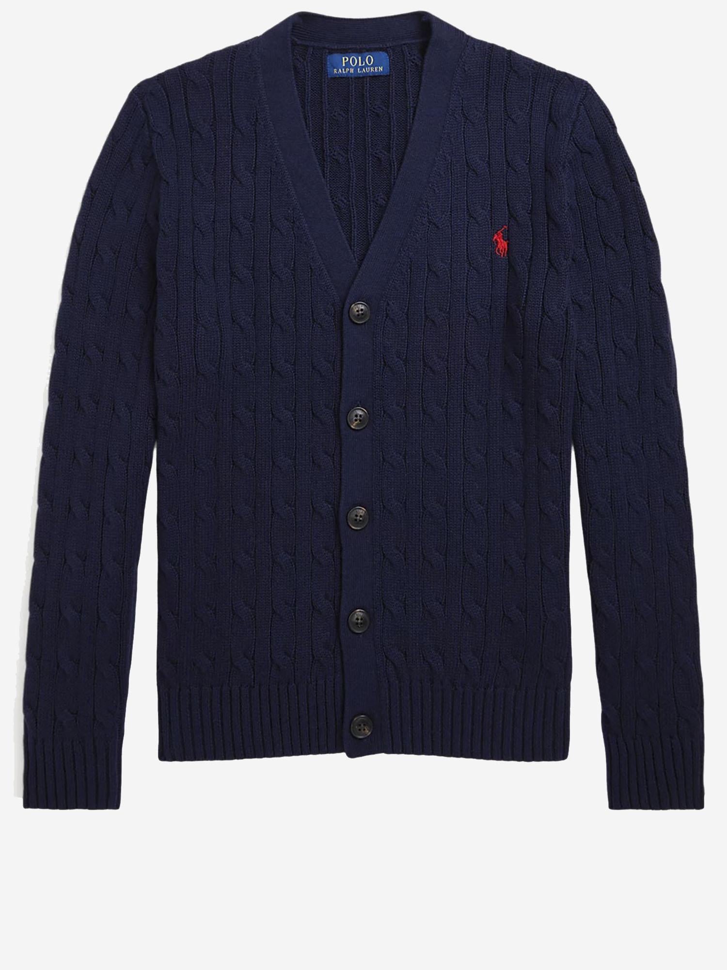 CARDIGAN IN COTONE CON LOGO 322925717 006 POLO RALPH LAUREN KIDS 