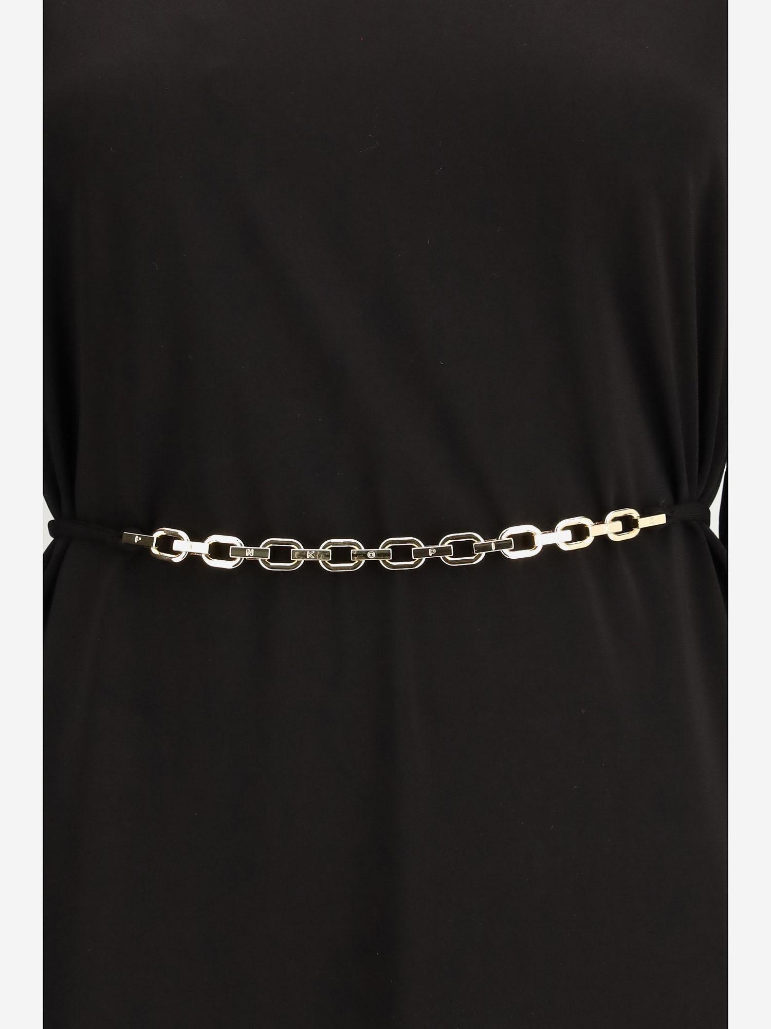 ABITO CORTO ALLIE CON SPALLE STRUTTURATE E CATENA 106484 A32DZ99 PINKO 