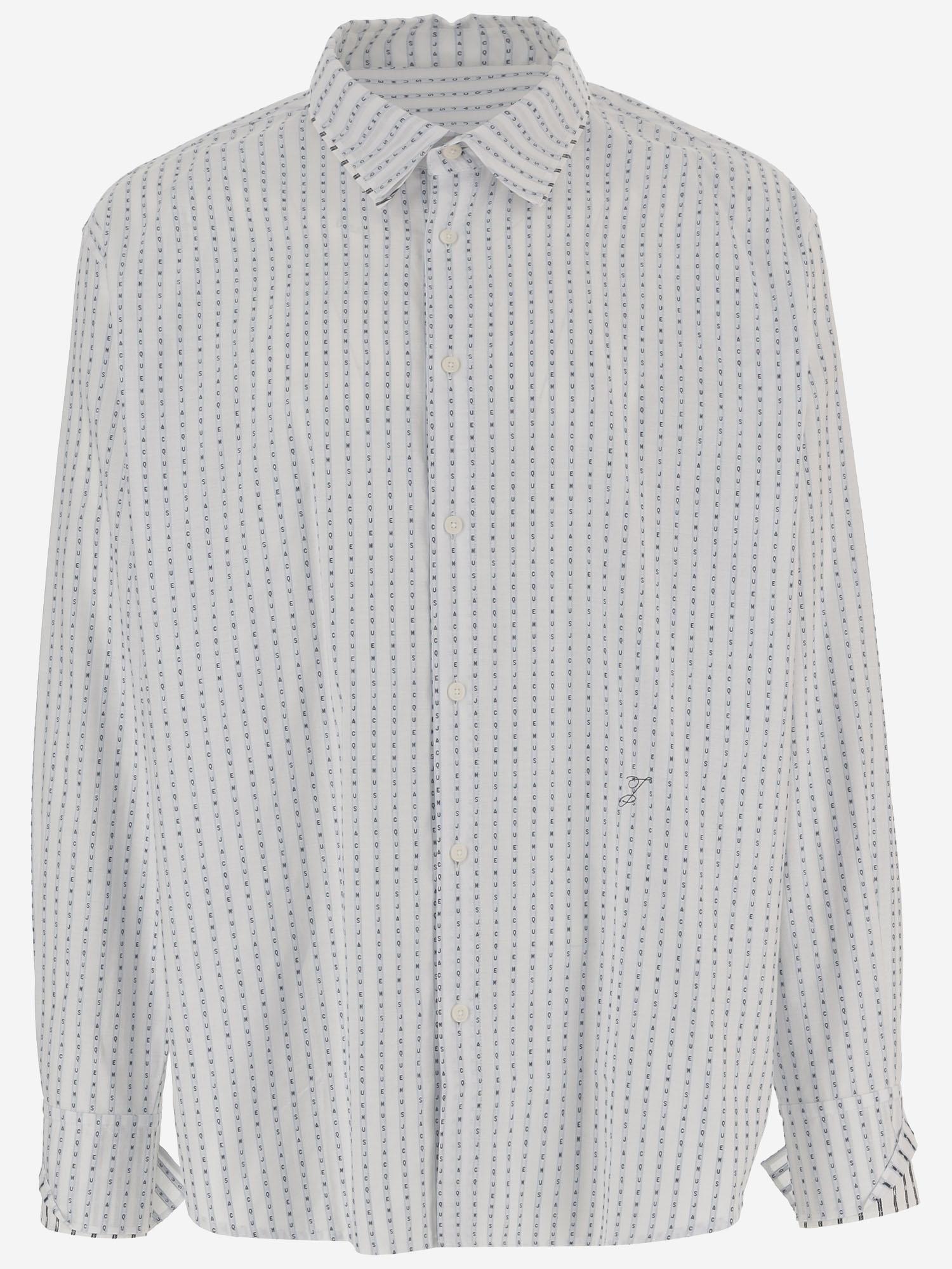 CAMICIA IN COTONE A RIGHE CON LOGO SHM00572AW00779 1LX JACQUEMUS 
