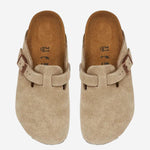 SABOT BOSTON IN PELLE SCAMOSCIATA 1027875 TAUPE BIRKENSTOCK KIDS 