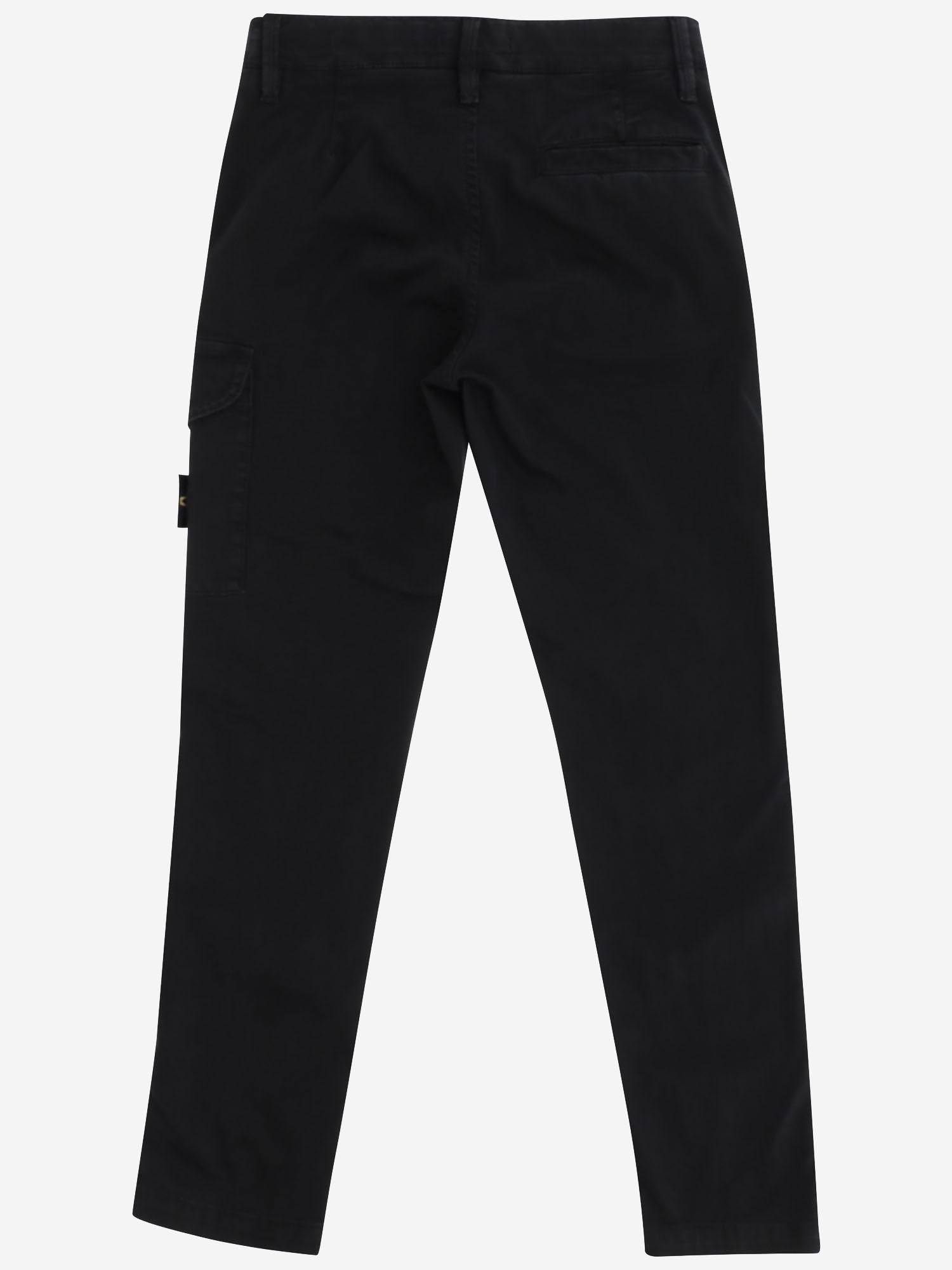 PANTALONI IN COTONE STRETCH CON LOGO 3100004 S0198V0129 STONE ISLAND KIDS 