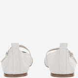 BALLERINE IN PELLE E PITONE SR4913P02 NAPPABIANCO6000PITONEROCCIA SARTORE 