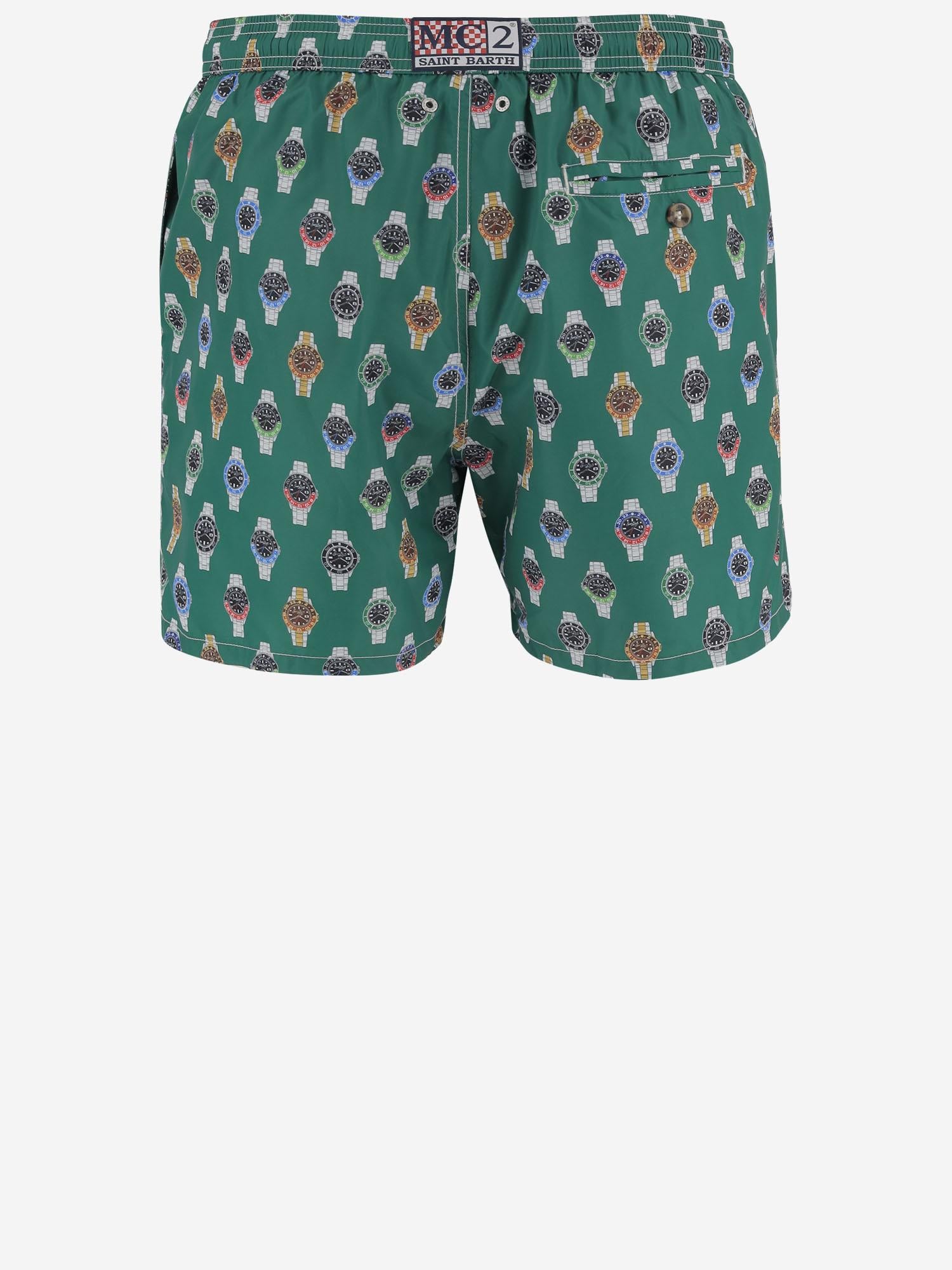 SHORTS DA BAGNO IN NYLON CON MOTIVO FANTASIA LIG0003 00927L MC2 SAINT BARTH 