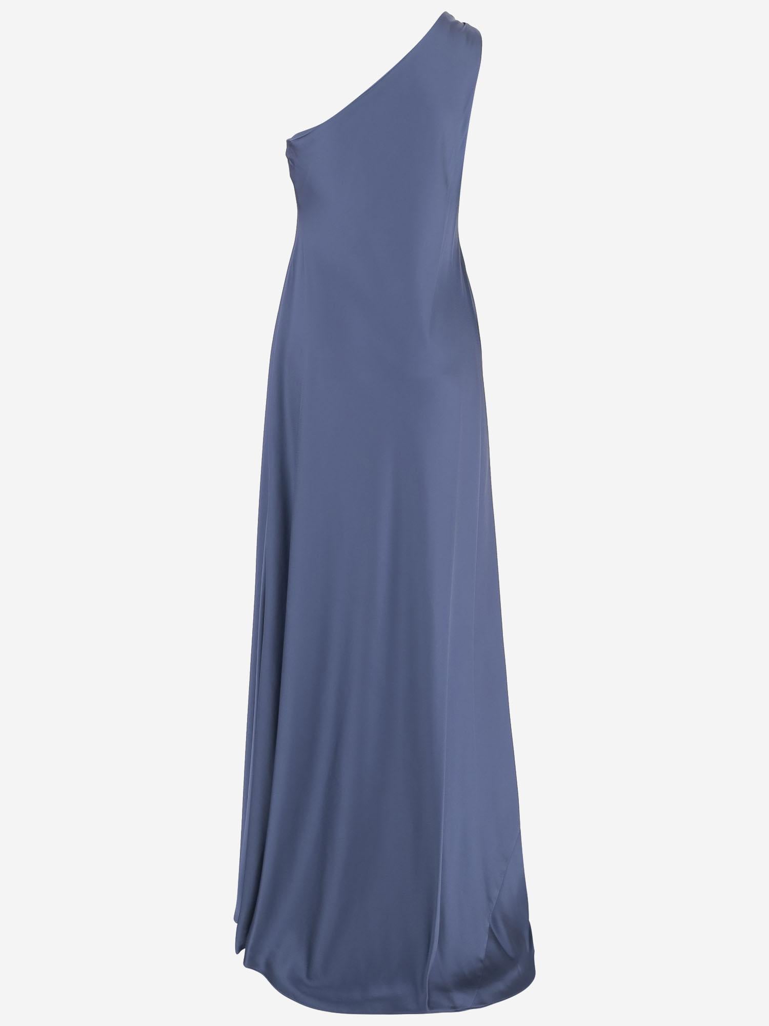 ABITO MONOSPALLA IN CHARMEUSE DI RASO 909454 012CARSONBLUE LAUREN RALPH LAUREN 