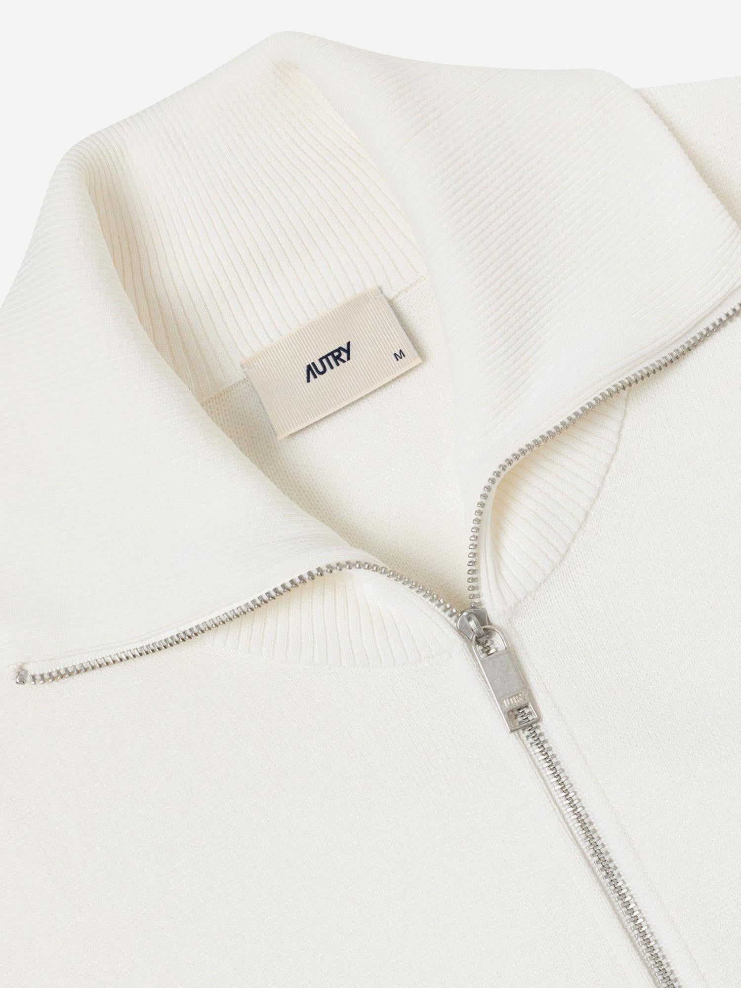 Giacca logata in viscosa JAPW028W KNITWHITE AUTRY 