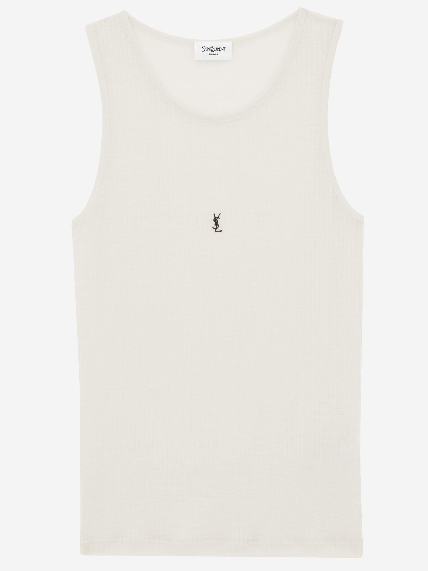 TANK TOP CASSANDRE IN COTONE 823603 Y37EC9469 SAINT LAURENT 