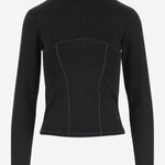 MAGLIA IN NYLON STRETCH CON LOGO 105363 A2QQZ99 PINKO 