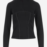 MAGLIA IN NYLON STRETCH CON LOGO 105363 A2QQZ99 PINKO 