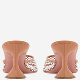 SANDALI LUPITA CRYSTAL LUPITACRYSTALNETSLIPPER 70LATTEWHITE AMINA MUADDI 