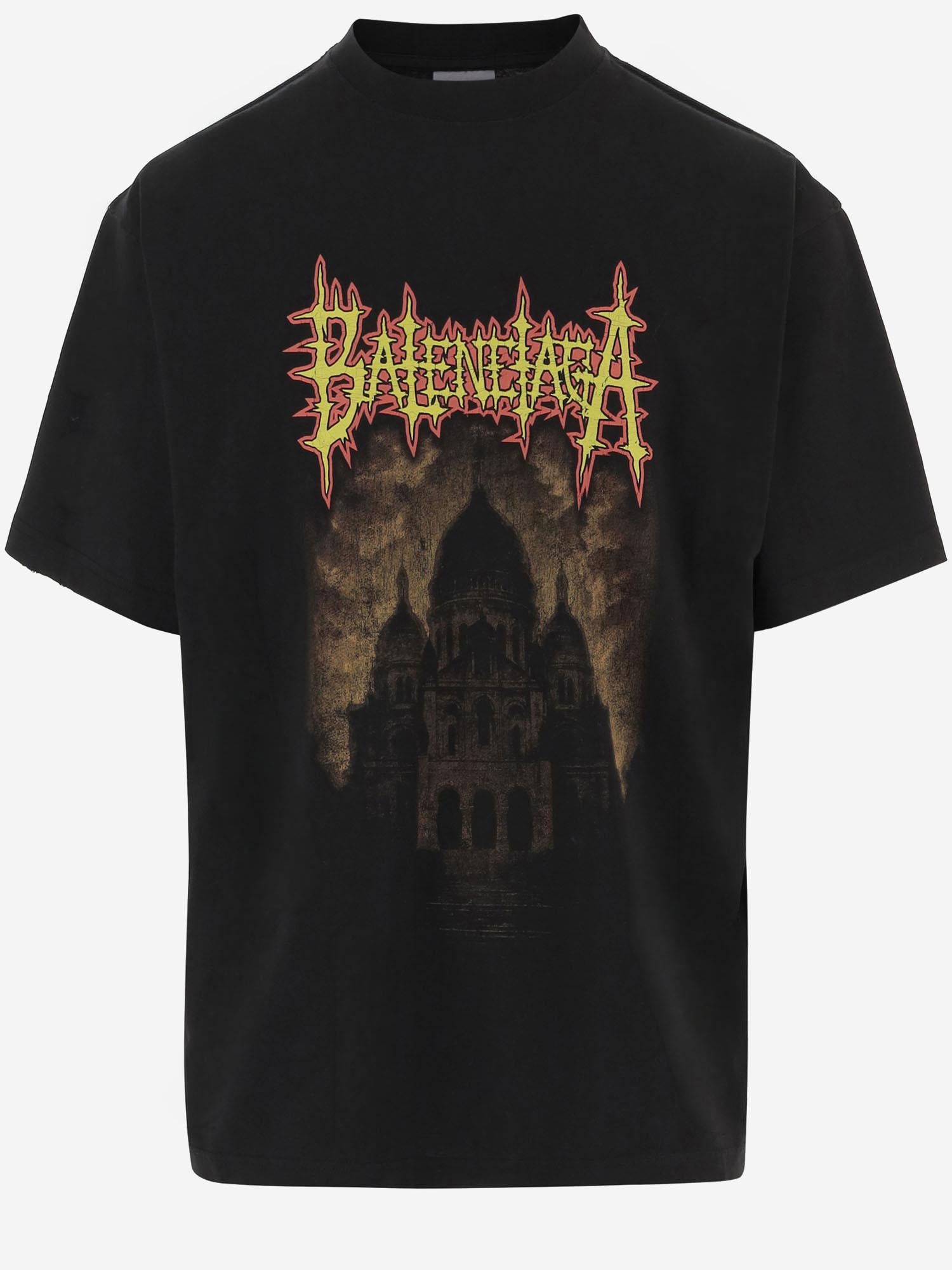 T-SHIRT IN COTONE CON STAMPA 764235 TUVE41000 BALENCIAGA 