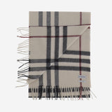 SCIARPA IN CASHMERE CHECK 8077884 STONE BURBERRY 