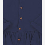 CARDIGAN IN MISTO COTONE STRETCH CON ORLO ARRICCIATO 25W178 DARKBLUE 1+ IN THE FAMILY KIDS 