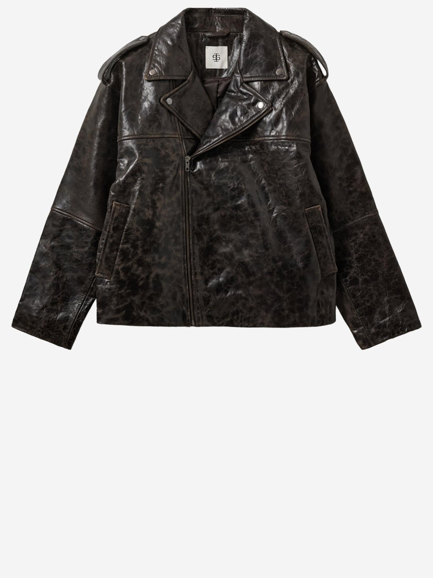 GIUBBOTTO BIKER IN PELLE DI AGNELLO 22178 961 THE.GARMENT 