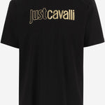 T-SHIRT IN COTONE CON STAMPA LOGO 80OAHT08 CJ500899 JUST CAVALLI 