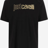 T-SHIRT IN COTONE CON STAMPA LOGO 80OAHT08 CJ500899 JUST CAVALLI 