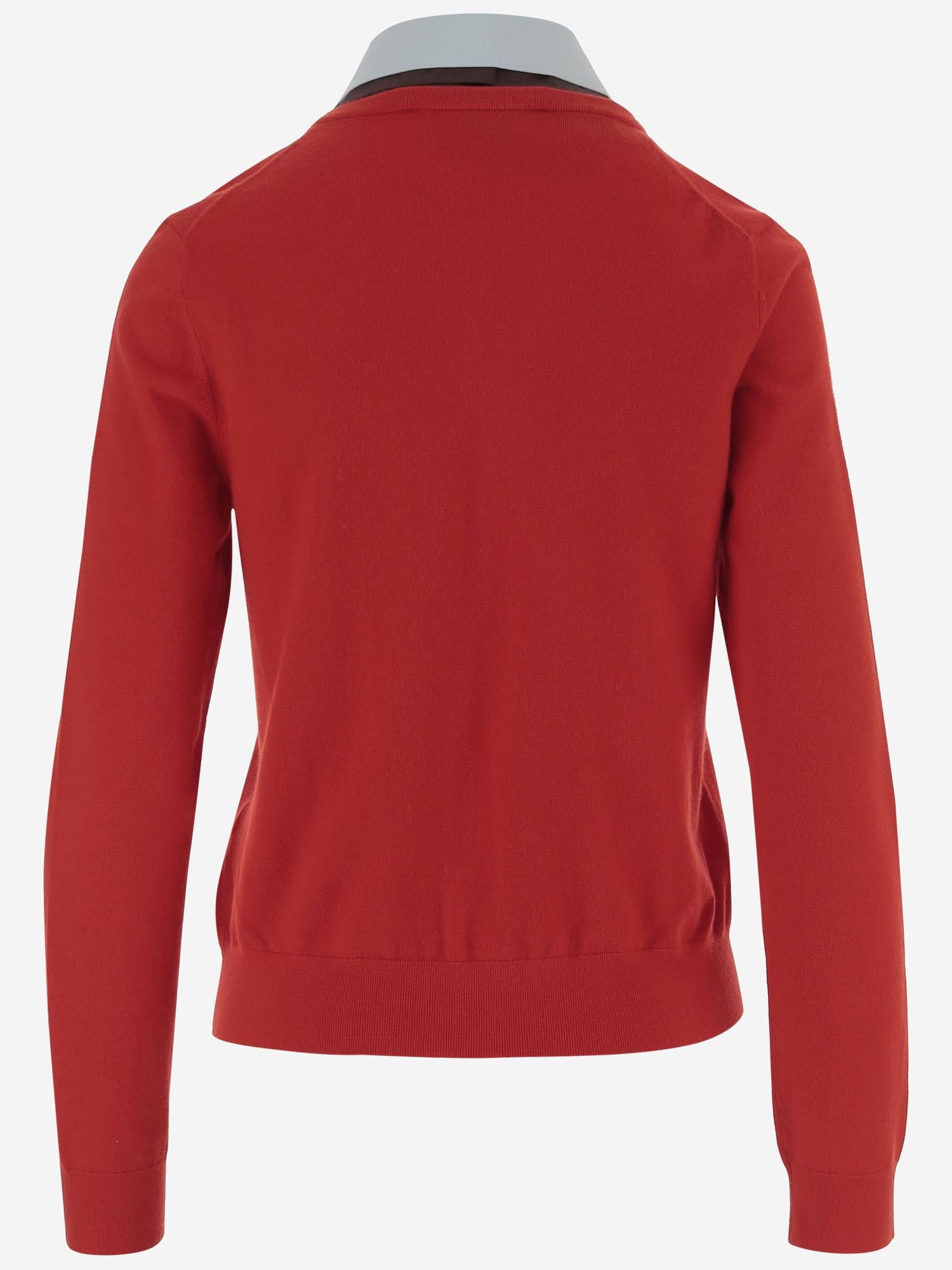 mAGLIA in misto lana CON COLLO RIMOVIBILE 171870 679 TORY BURCH 